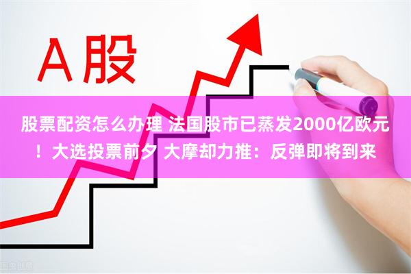 股票配资怎么办理 法国股市已蒸发2000亿欧元！大选投票前夕 大摩却力推：反弹即将到来